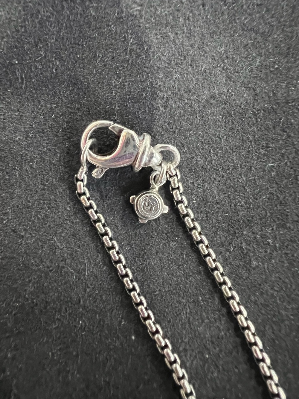David Yurman Chain Lariat w. Diamonds Necklace - Picture 2 of 6
